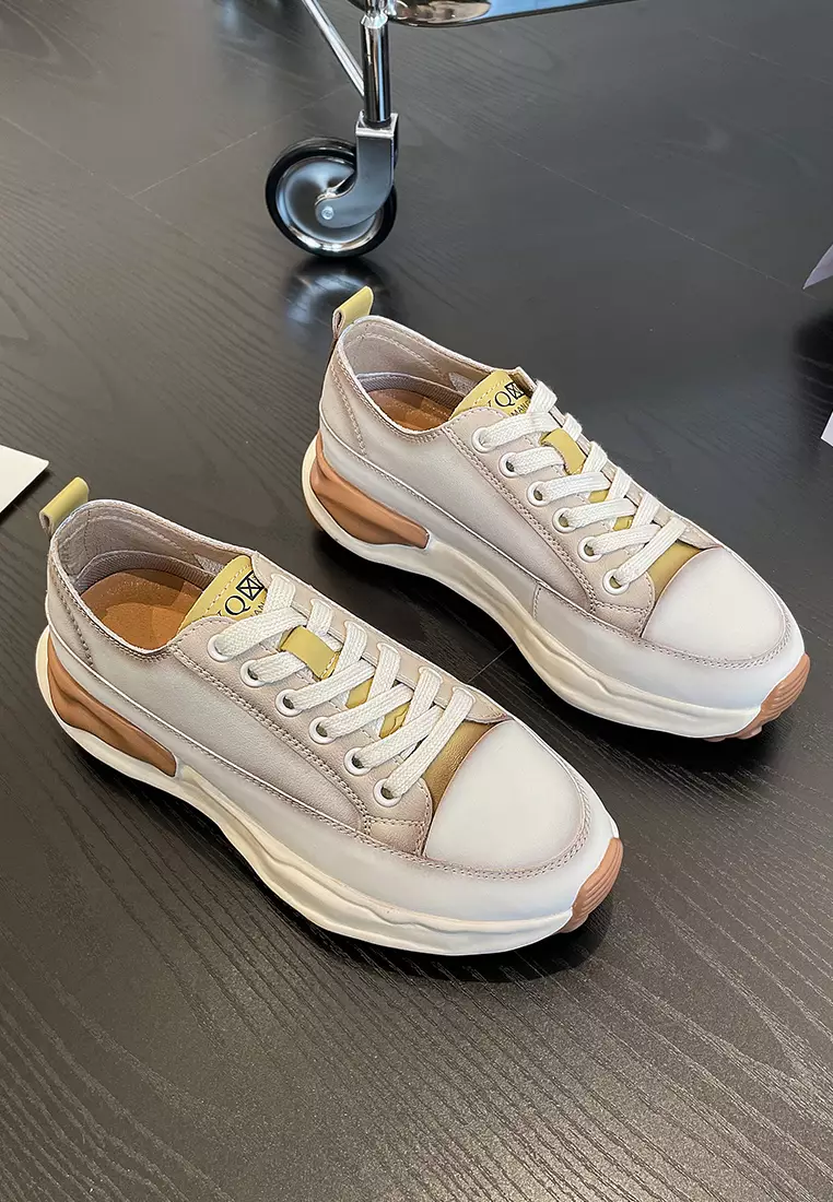 Suede Patchwork Contrast-color Sneakers RX6616