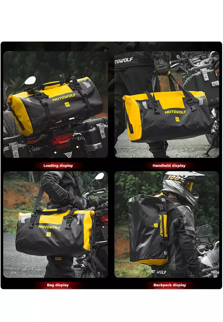 Motowolf MDL0717 Motorcycle Dry Bag Carrier 66L – Black