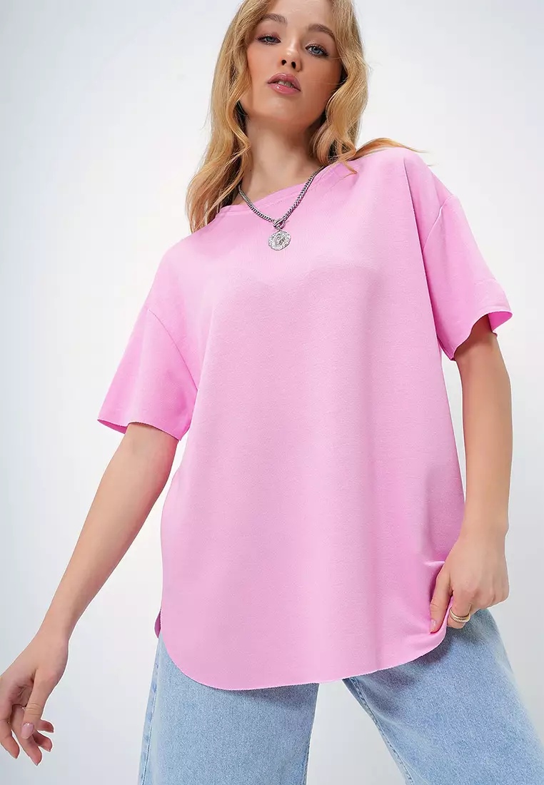 Crew Neck Oval Cut Modal T-Shirt