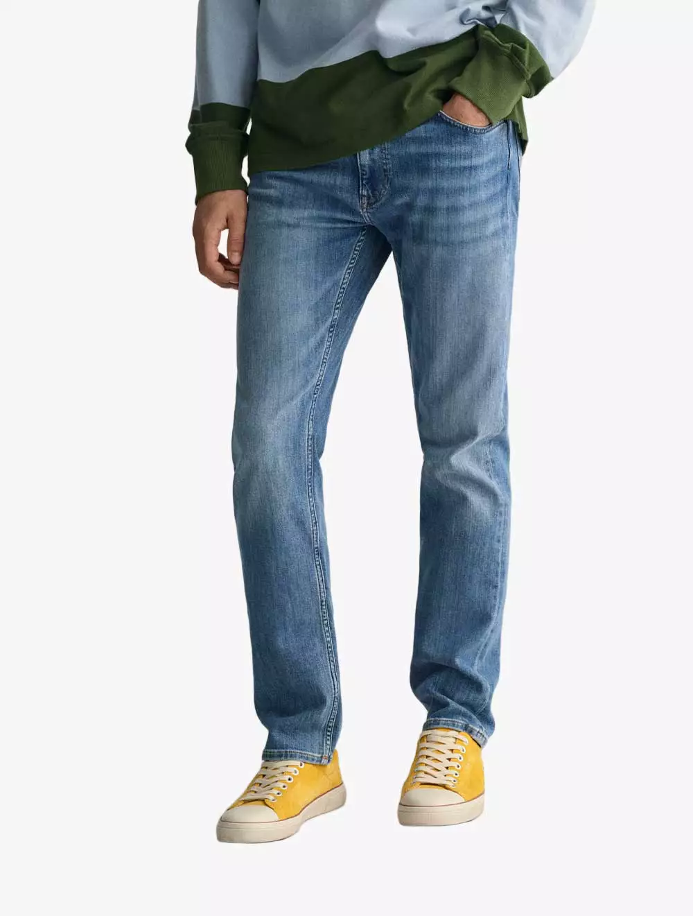 GANT - Pakaian Pria - Regular Gant Jeans - Mid Blue Worn In