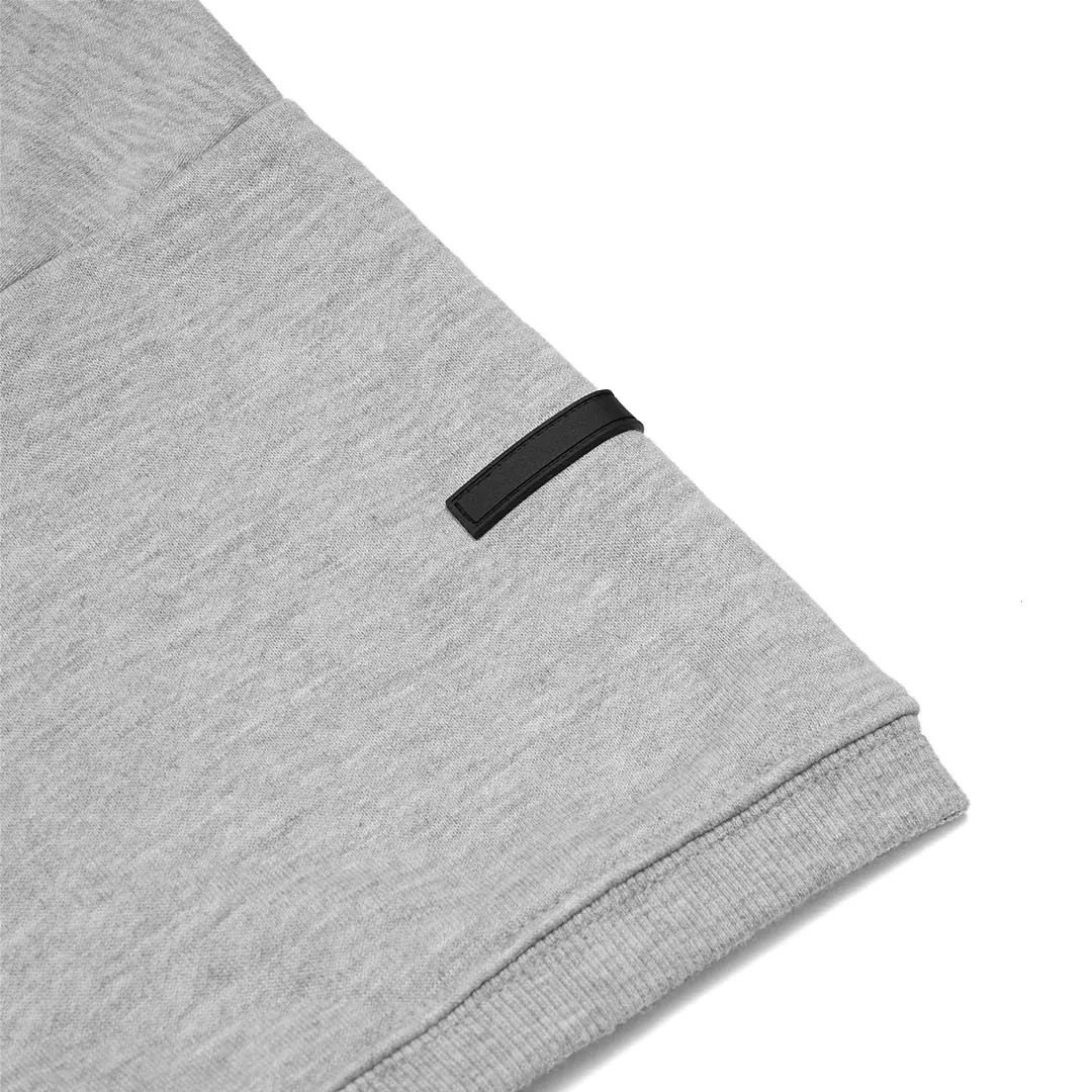 Oversize Half Zip Short Sleeve Jacket Grey