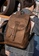 AOKING brown Vintage Leather travel backpack 018C1AC2971740GS_3