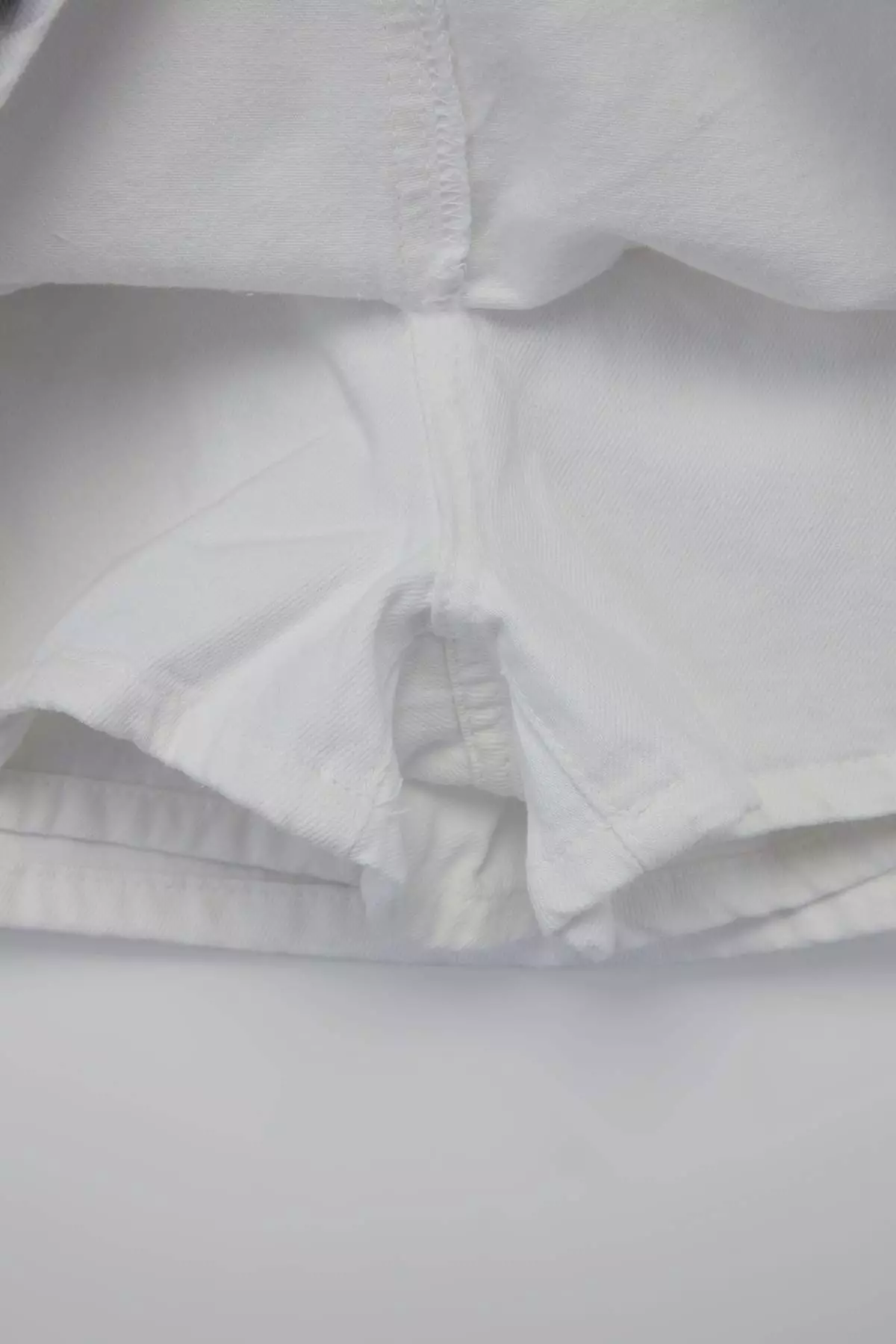 White Belt Detailed Denim Skirt With Skirt-Like Back Detail Twoaw26Sr2