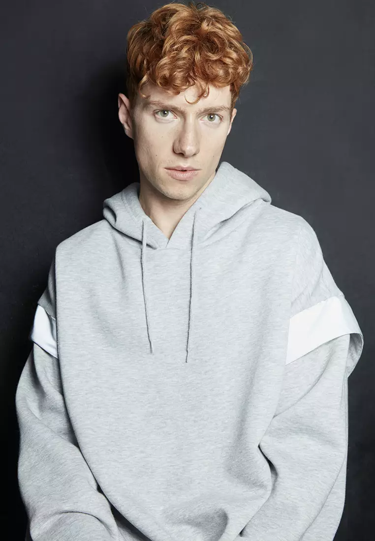 Reflective Detail Oversized Hoodie