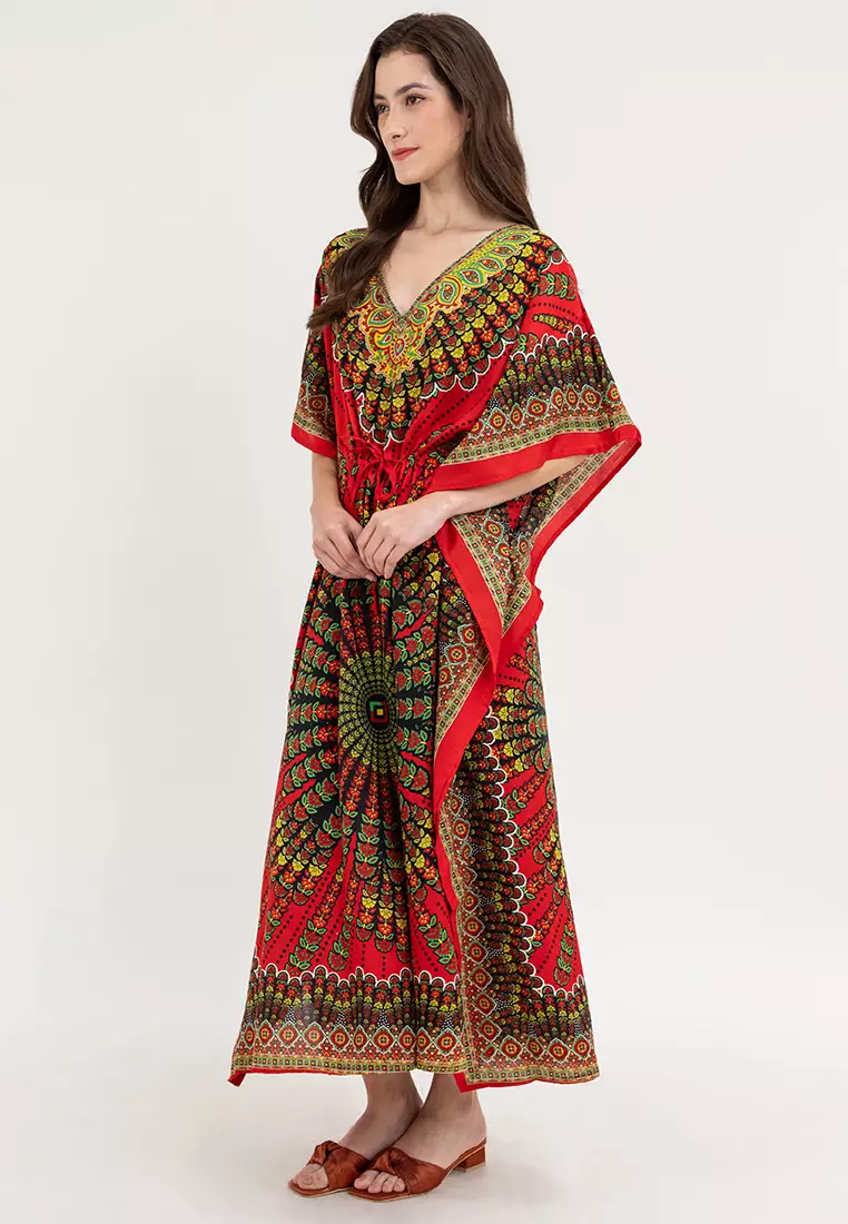 Victoria Vneck Kaftan Dress