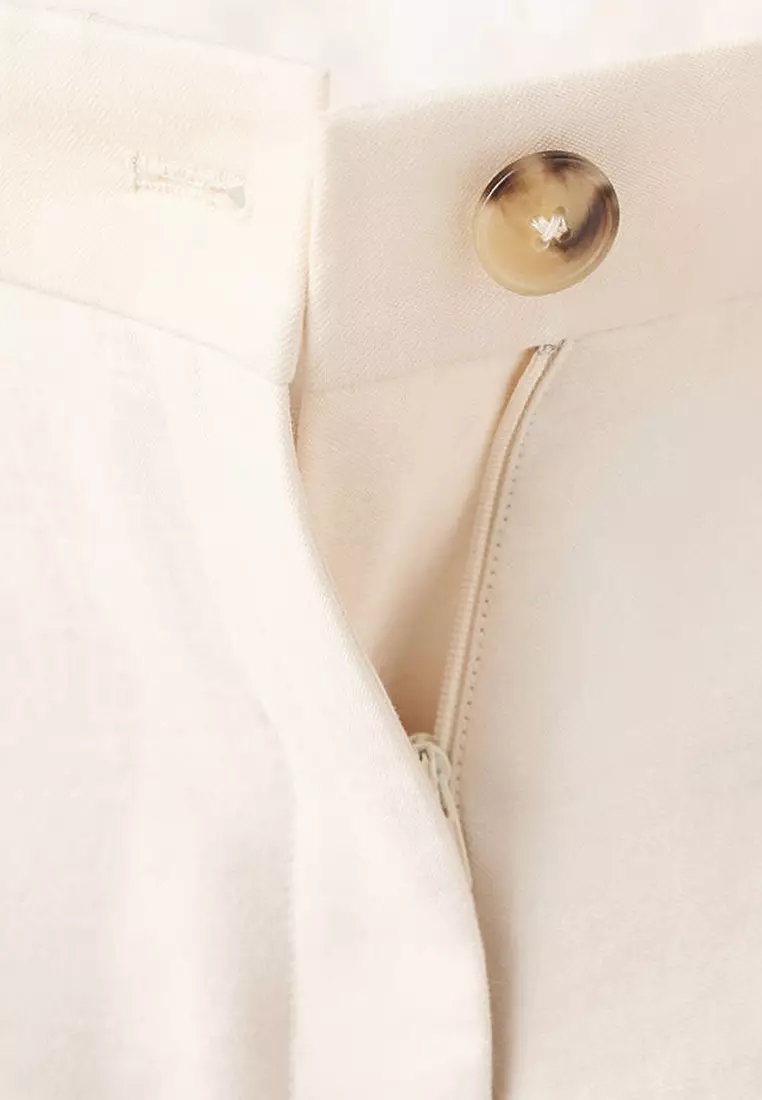 Straight-Fit High-Waist Bermuda Shorts