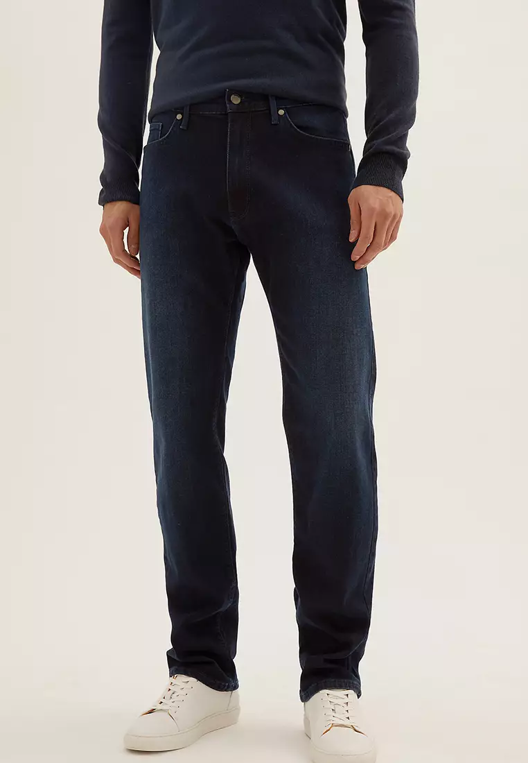 Jual Marks & Spencer Straight Fit Stretch Jeans Original 2024 | ZALORA ...