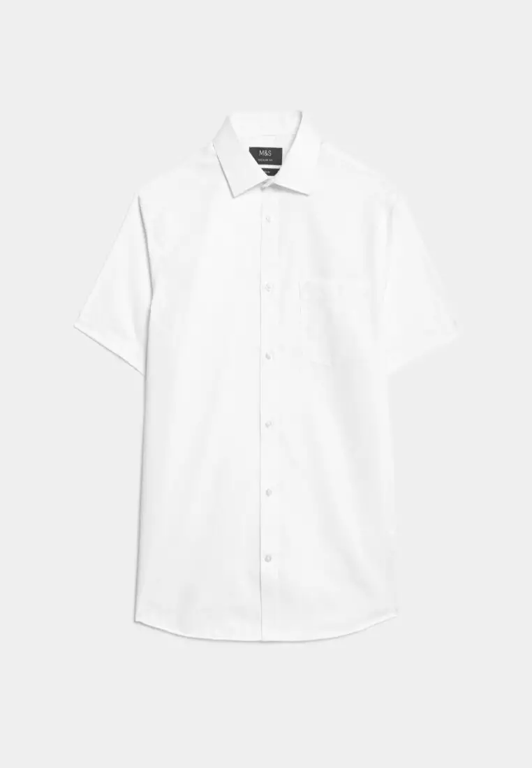 M&S COLLECTION Regular Fit Non Iron Pure Cotton Shirt