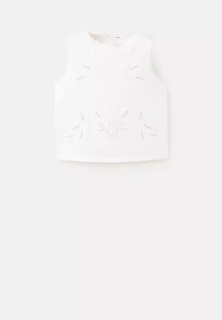 Embroidered Broderie Anglaise Top
