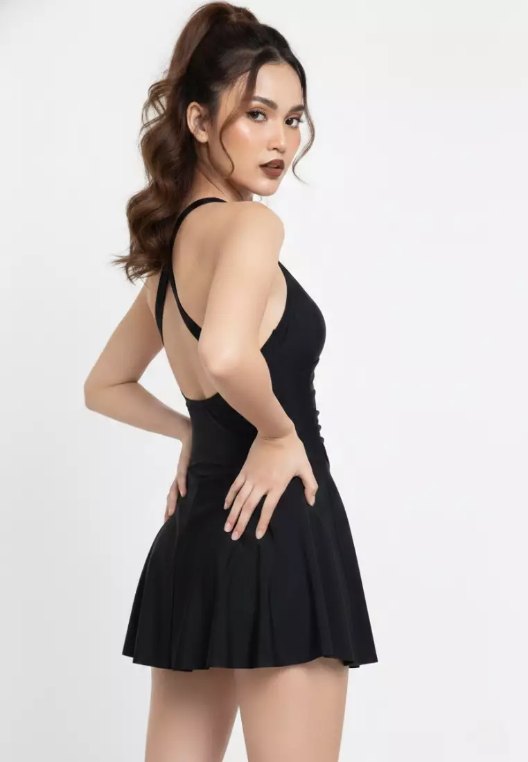 Cancer Swimdress One-Piece – Padded Wire-Free Swimsuit Dress Korean Style Women Swimwear