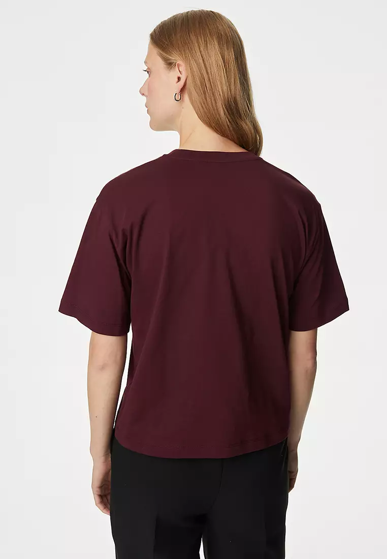 Pure Cotton Slogan T-Shirt