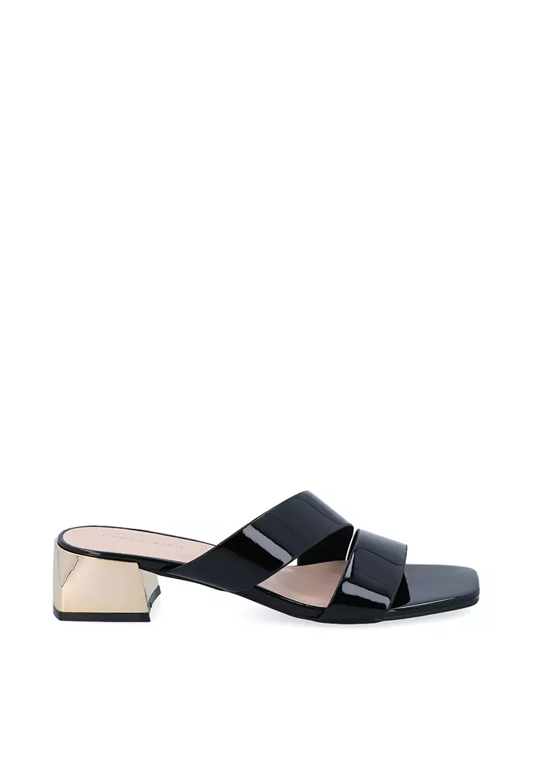 Discount on Carlo Rino  shoes - SKU: Black Harper Heeled Sandals