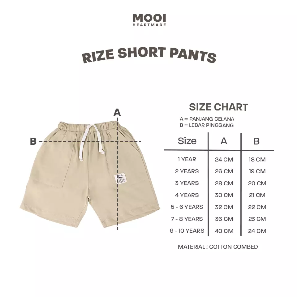 Mooi Celana Pendek Anak Laki-Laki Rize Short Pants - Brown