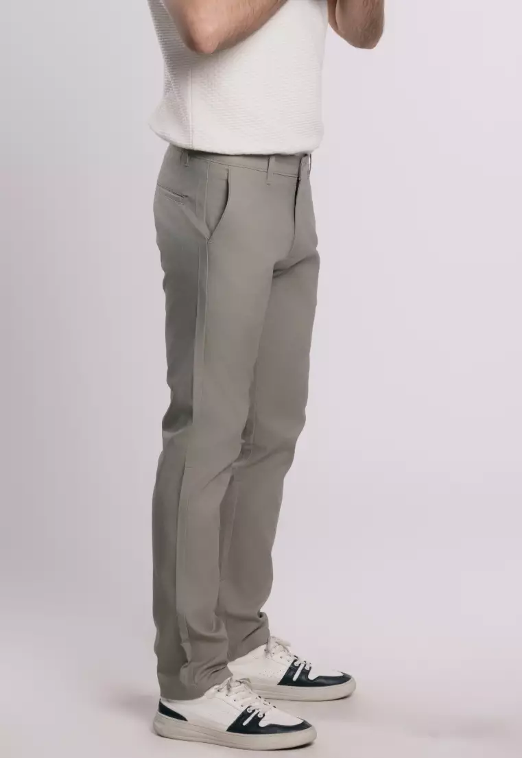 MOC Celana Panjang Chinos Pria Slim Fit BARNIE-DARK GREY