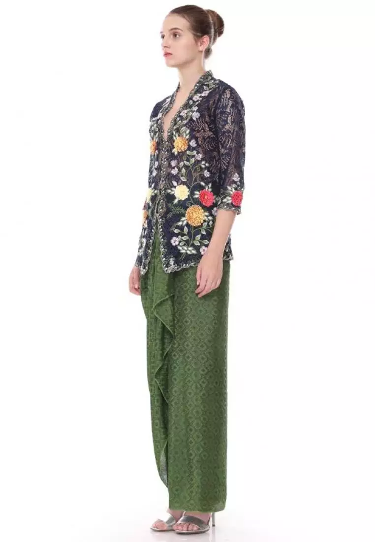 Kebaya Panjang Brokat Navy Color