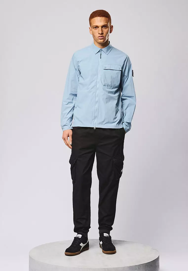 MENS BLUE TOURMALINE SOUTHBANK TECHNICAL OVERSHIRT