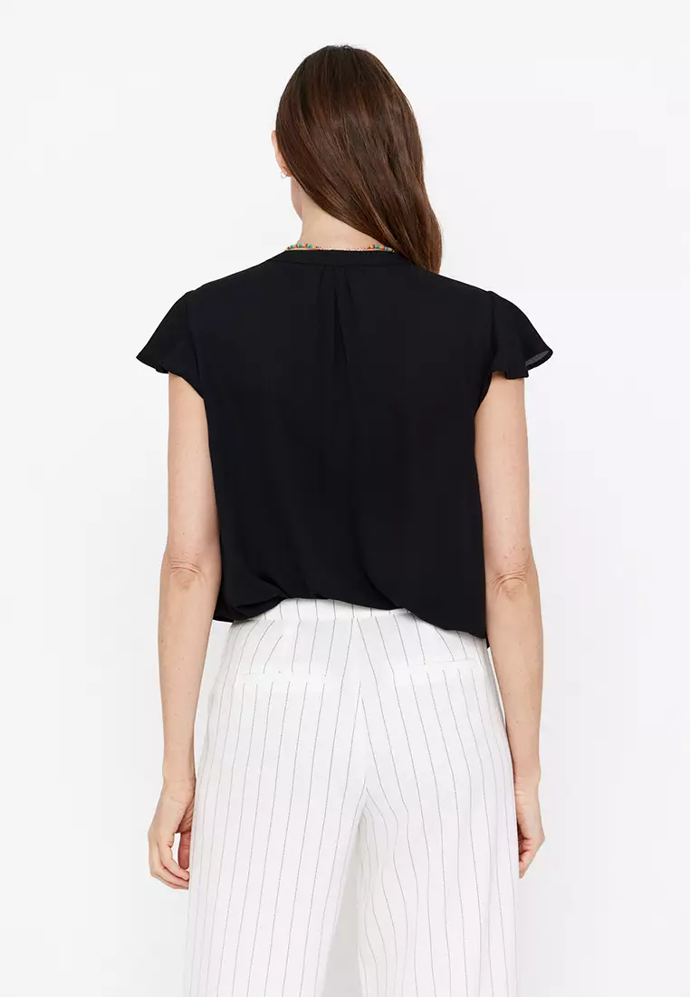 Ruffle Sleeve Blouse