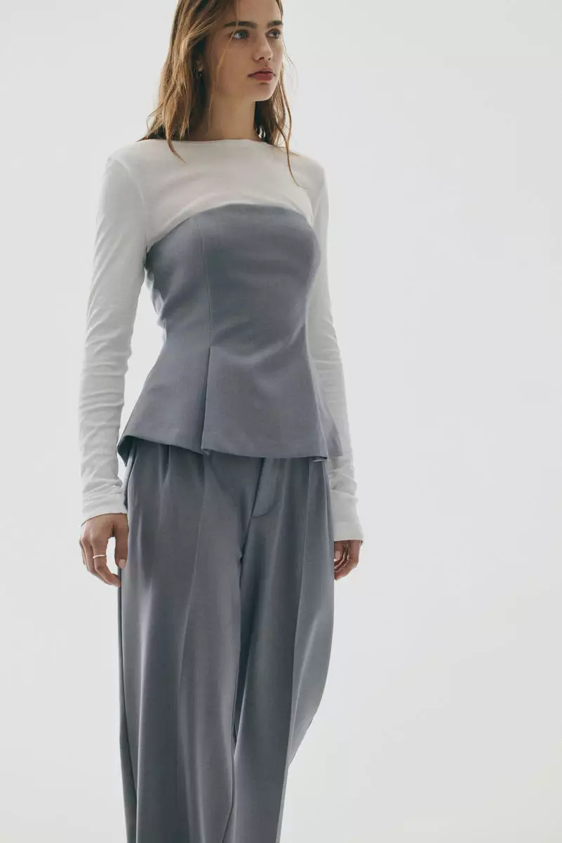Flared bustier top