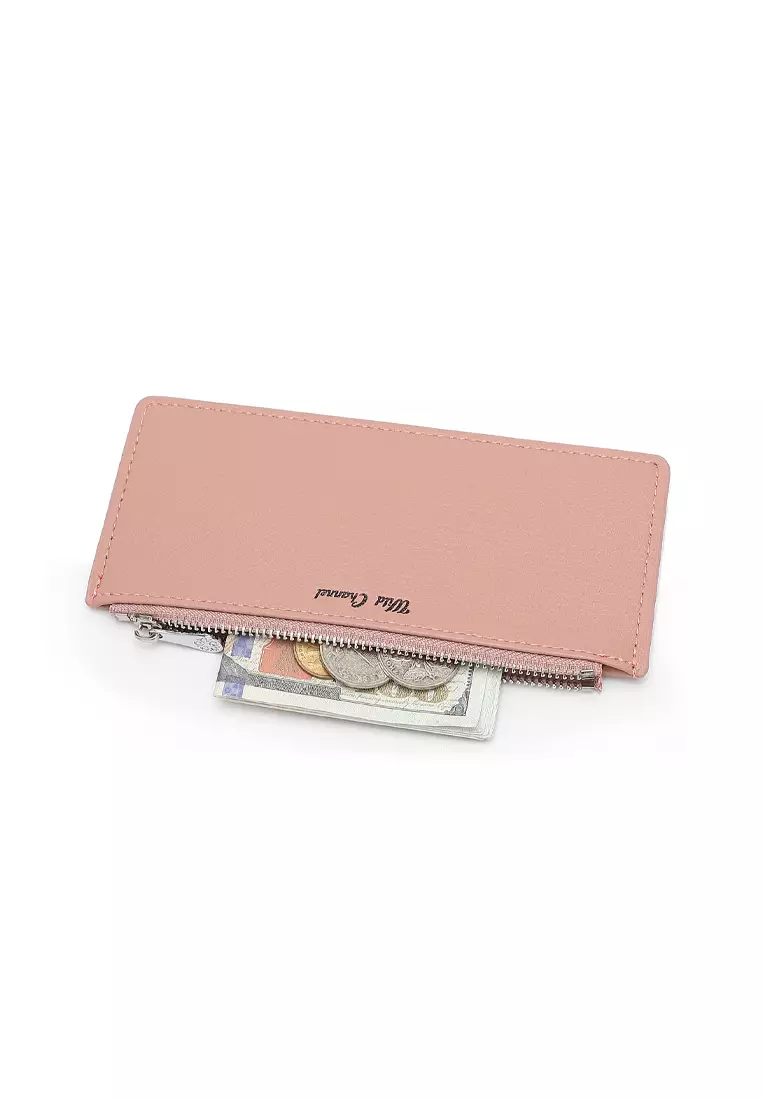 2 In 1 Long Purser with Coin Purse - Pink