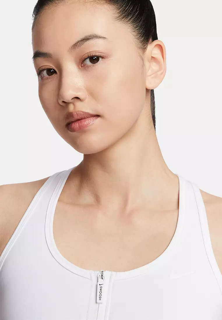 Swoosh Front Zip Medium-Support Padded Sports Bra