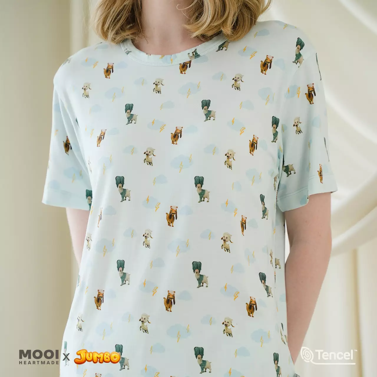 Mooi x Jumbo Piyama Dewasa Setelan Tencel Short Pajamas Adult - Meri