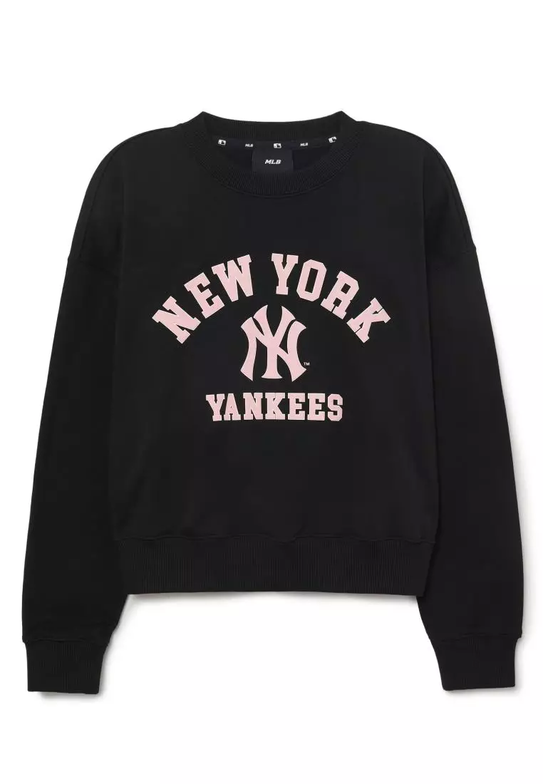 WOMEN VARSITY CROP SWEATSHIRTS NEW YORK YANKEES