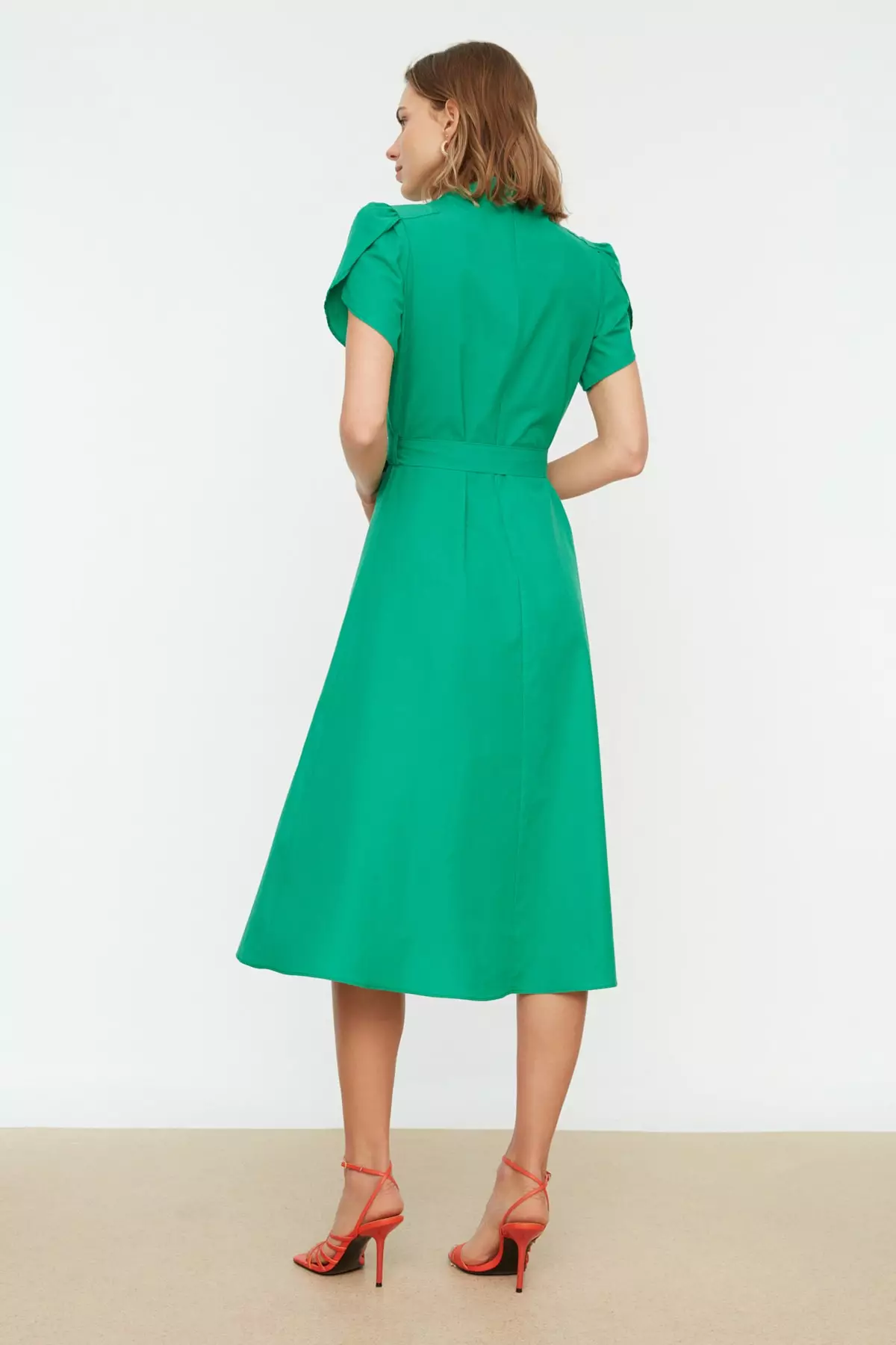 Buy Trendyol Belted Midi Dress 2025 Online ZALORA