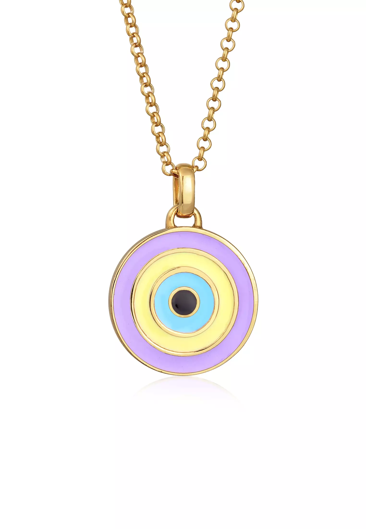Buy ELLI GERMANY Necklace Disc Pendant Evil Eye Pastel Trend