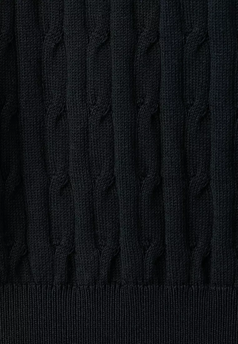 Cable Knit T-Shirt 100% Cotton