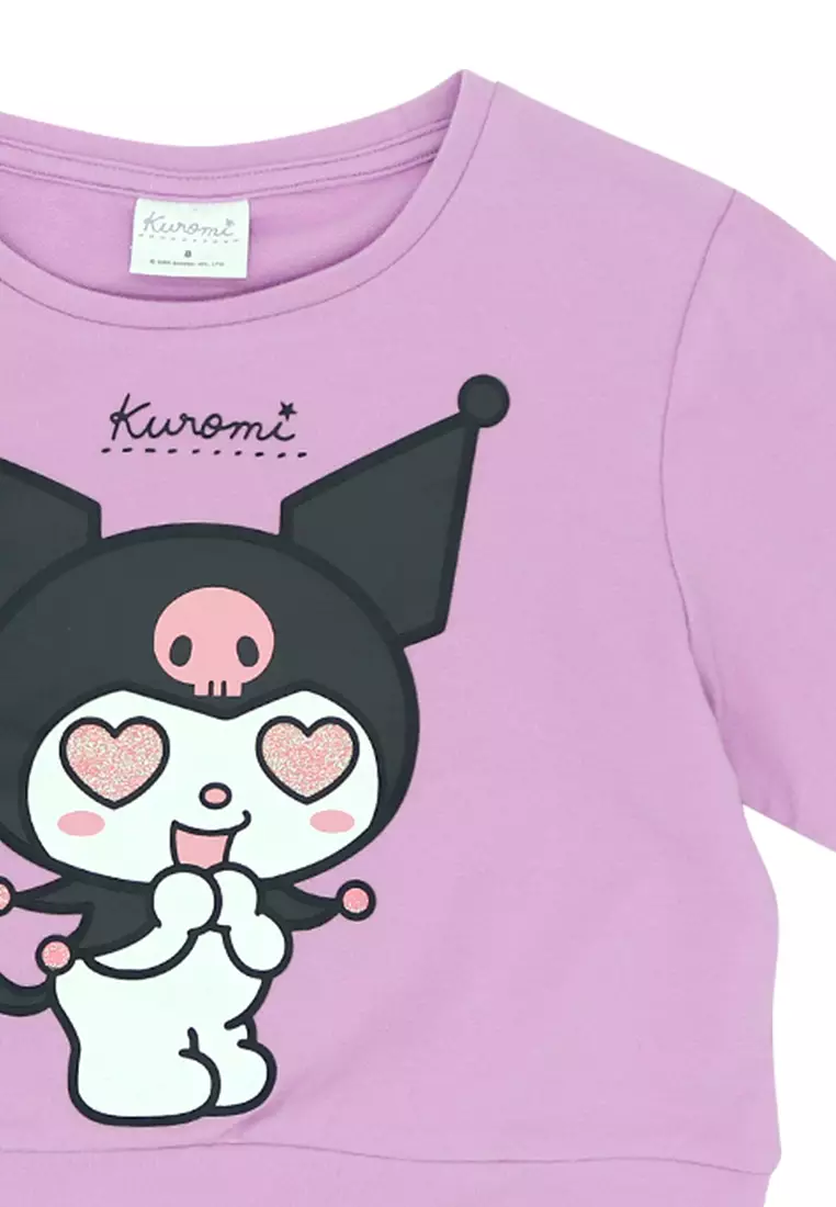 Girls Licensed Graphic Sweatshirt "Kuromi Heart Eyes"