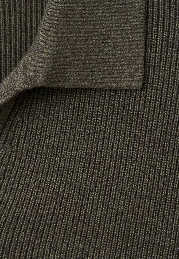 100% Cotton Ribbed Knit Polo Shirt