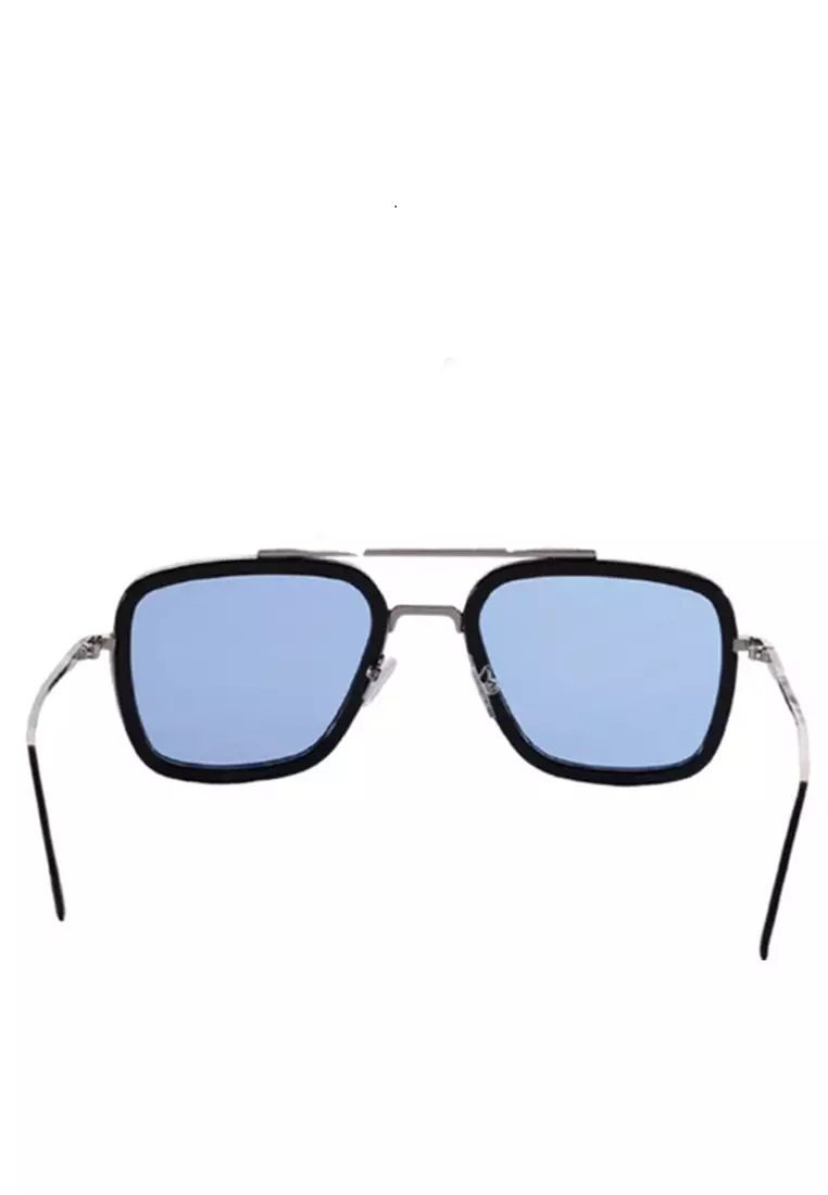 Ells Kacamata Tony Stark Steampunk HD Design Polarized Sunglasses Material Metal ORIGINAL - Silver