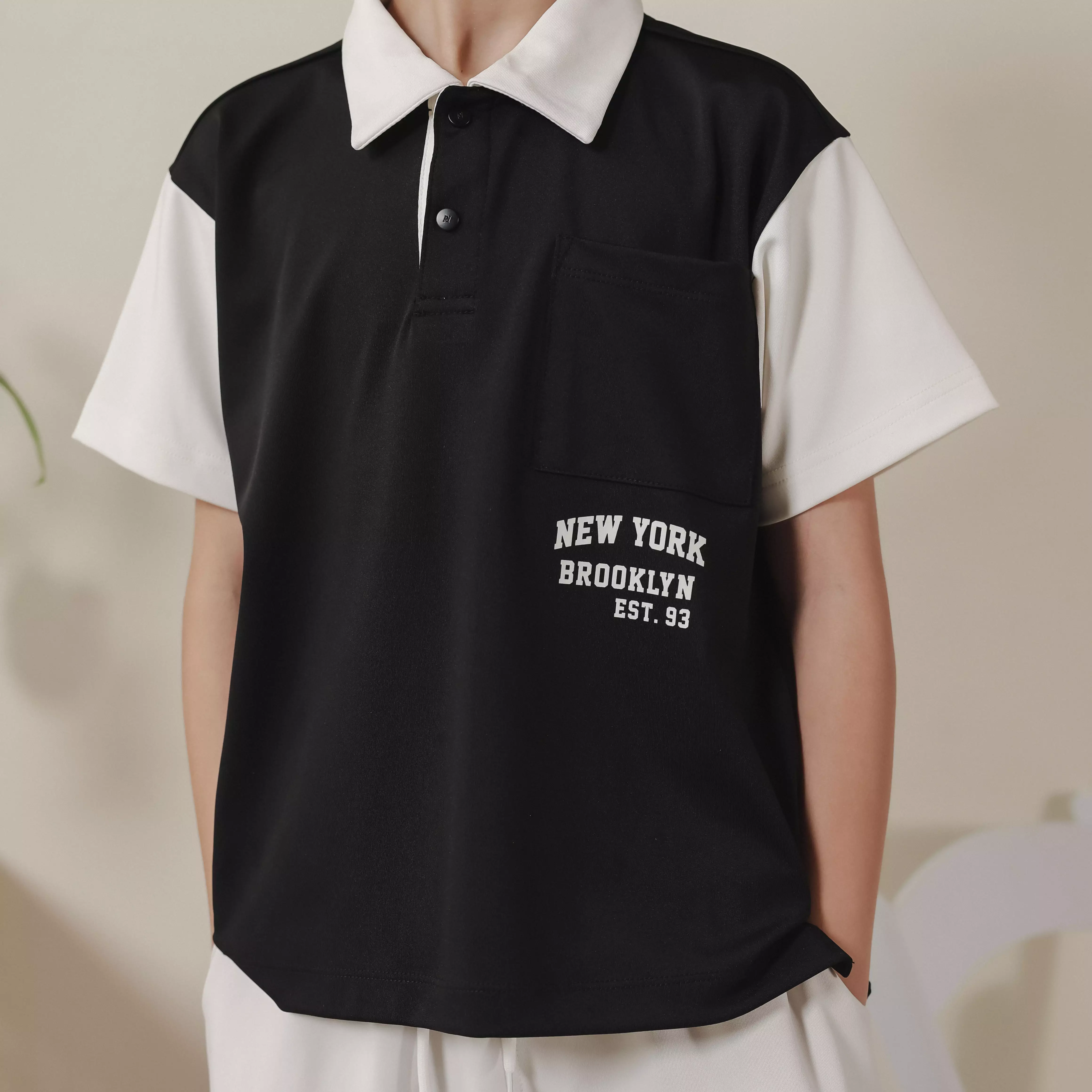 Pito Dito Boy Shirko Polo Shirt Pendek Anak Hitam - Size 4