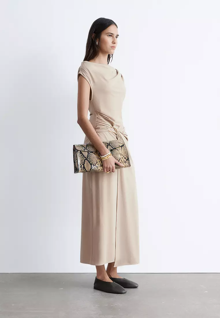 Draped Midi Dress