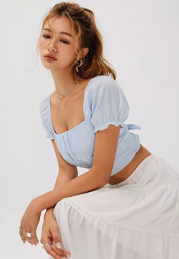 Square Neck Crop Blouse