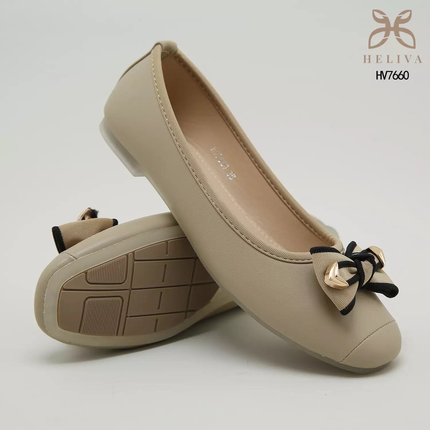 Heliva Zola Sepatu Loafers Slip On Aksesoris Pita Sol 1cm HV7660