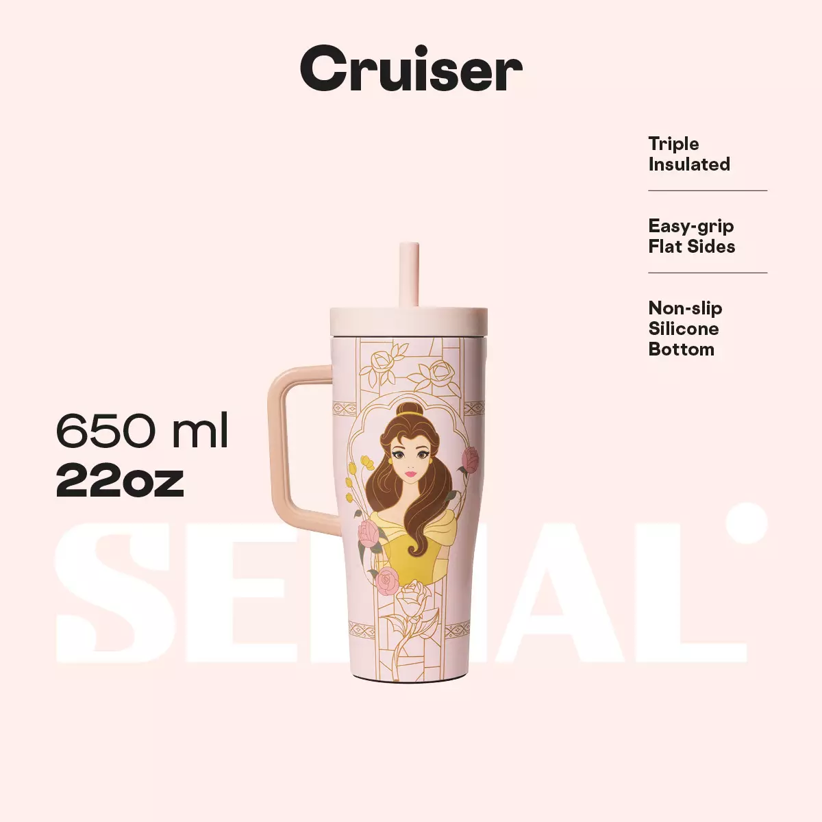 CORKCICLE Leakproof Cruiser 22oz - Disney Princess Belle