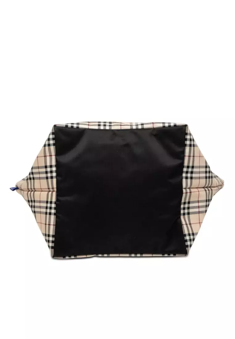 Pre-Loved Burberry House Check Canvas Tote