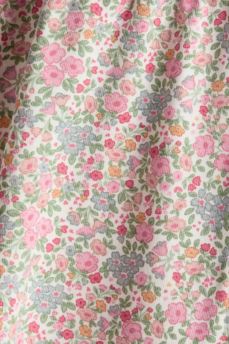 Frill-detail cotton romper suit