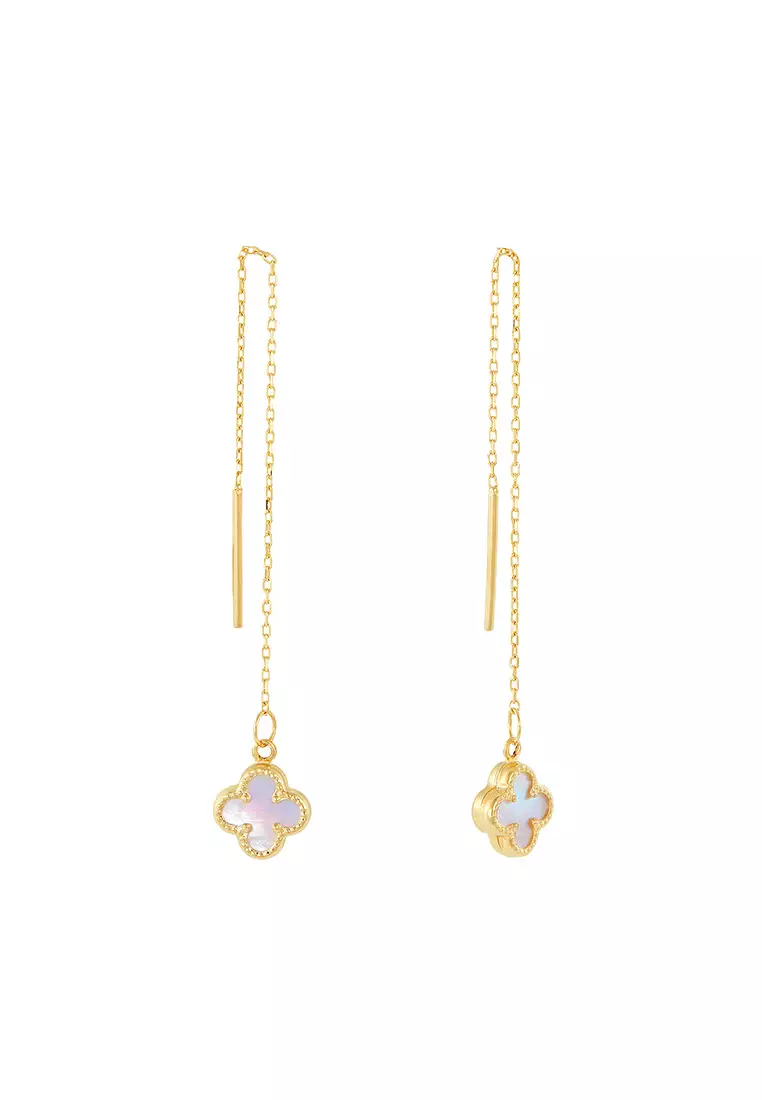 HABIB Mother Of Pearl Earrings in 585/14K Yellow Gold YOET-60001