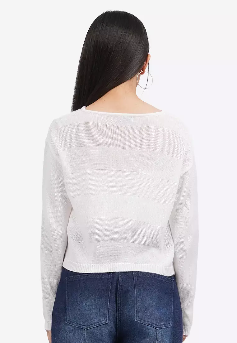 Long Sleeve Textured Knit Sweater