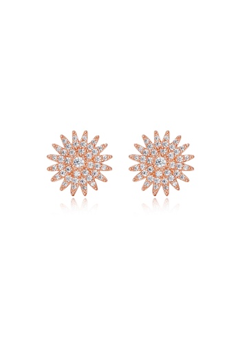 THIALH London gold THIALH London - Galaxy Starring Earrings in 18K Rose Gold Plated 925 Sterling Silver with Cubic Zirconia BCE1515 9AD9BACE73CCD0GS_1
