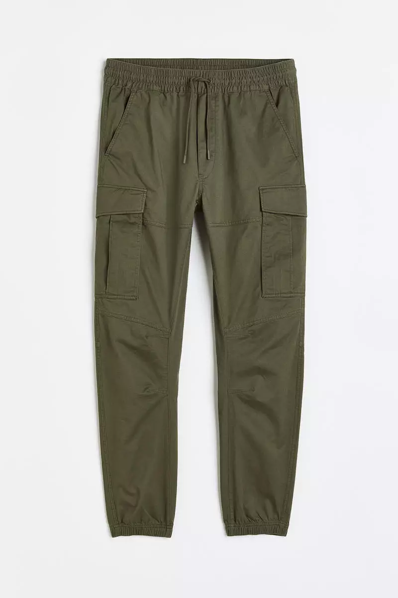 H&m khaki joggers on sale