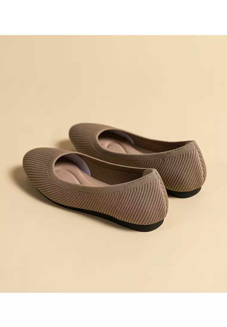 Round-toe Fly Knit‌ Flat Shoes TJ-Y2
