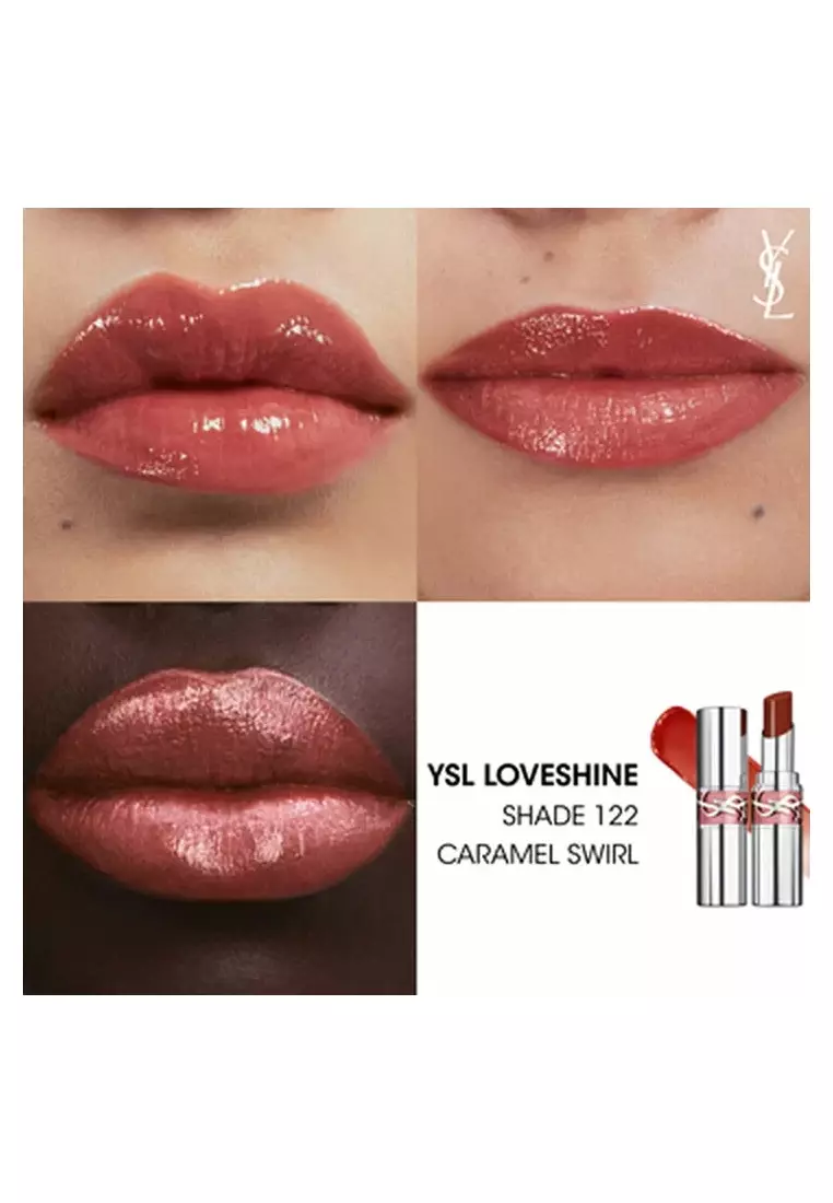 YSL LOVESHINE CARING LIPSTICK #122 CARAMEL SWIRL
