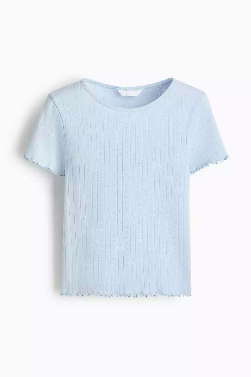 Pointelle jersey top