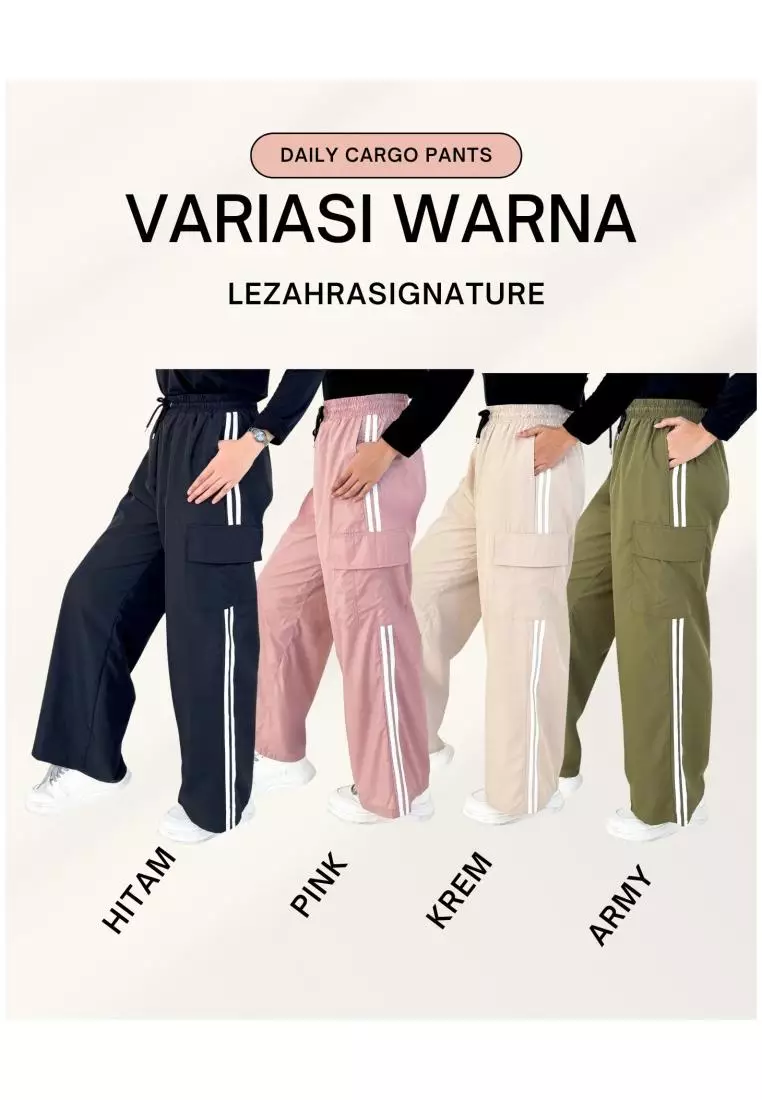 Daily Cargo Pants (Celana Panjang Kargo Muslimah) Olive
