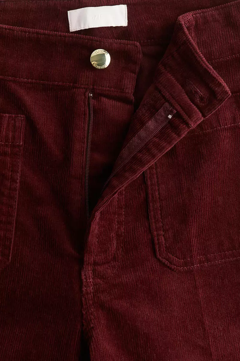 Flared corduroy trousers