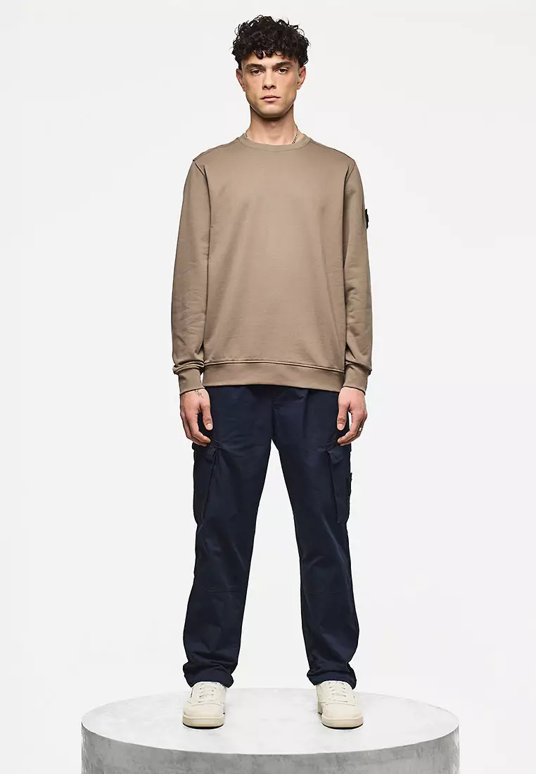 MENS TOBACCO THUNDER CREW WITH PARACHUTE BINDING