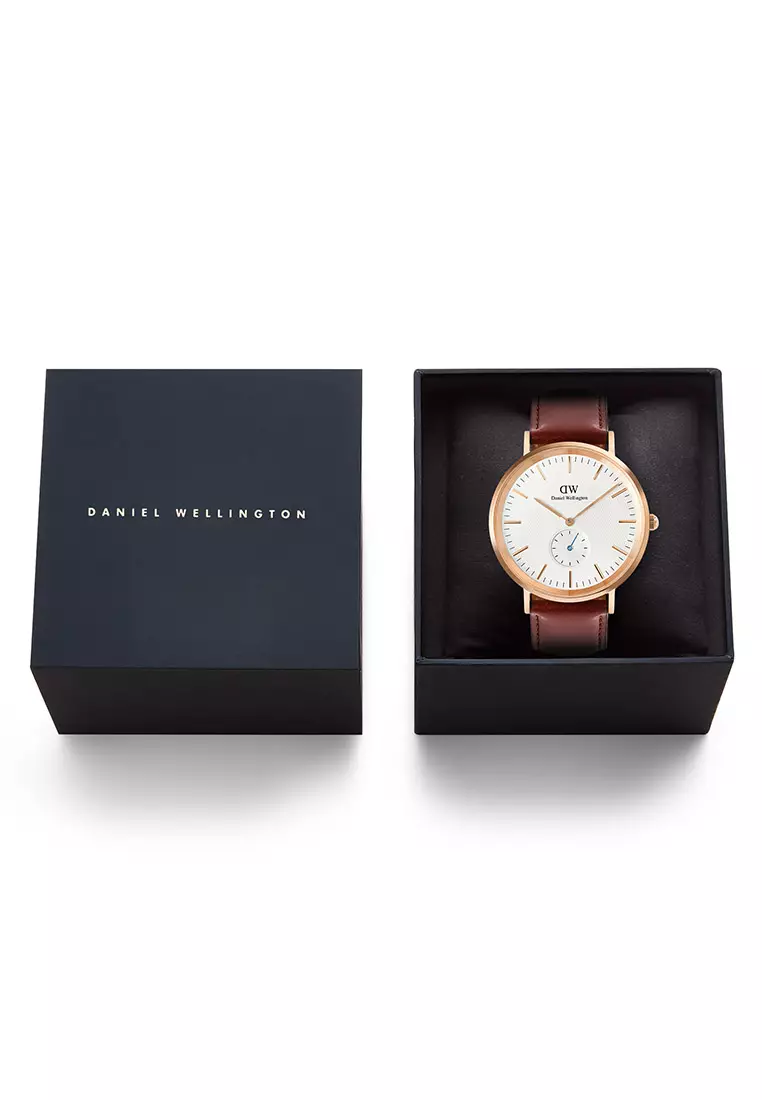 Classic 40mm Multi-Eye St Mawes Off-White Silver Sunray Rose Gold Men Watch stainless steel Leather strap watch DW Official Authentic Original
